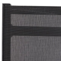 Savona 2er Bank, matt-anthrazit Alu, Textil,silber-schwarz
