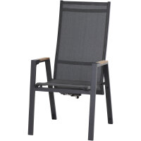 Savona Move Sessel matt-anthrazit, Teak