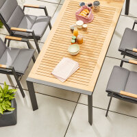 Savona Move Sessel matt-anthrazit, Teak