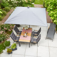 Savona Move Sessel matt-anthrazit, Teak
