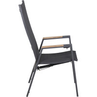 Savona Move Sessel matt-anthrazit, Teak