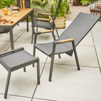 Savona Move Sessel matt-anthrazit, Teak