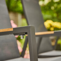 Savona Move Sessel matt-anthrazit, Teak