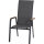 Tesoro High Back Stapelsessel Alu,Textil, Teak