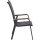 Tesoro High Back Stapelsessel Alu,Textil, Teak