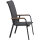 Tesoro High Back Stapelsessel Alu,Textil, Teak