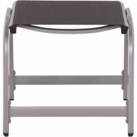 Tesoro Hocker, silber Alu,Textilbezug grau