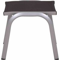 Tesoro Hocker, silber Alu,Textilbezug grau
