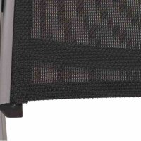 Tesoro Hocker, silber Alu,Textilbezug grau