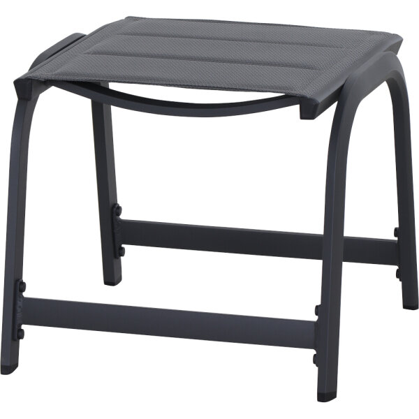 Tesoro Hocker, padded Alu matt-anthrazit,Ranotex®-Gewebe royal-grey