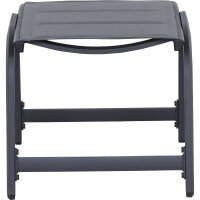 Tesoro Hocker, padded Alu matt-anthrazit,Ranotex®-Gewebe royal-grey