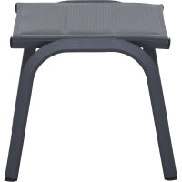 Tesoro Hocker, padded Alu matt-anthrazit,Ranotex®-Gewebe royal-grey