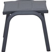 Tesoro Hocker, padded Alu matt-anthrazit,Ranotex®-Gewebe royal-grey