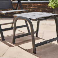 Tesoro Hocker, padded Alu matt-anthrazit,Ranotex®-Gewebe royal-grey