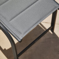 Tesoro Hocker, padded Alu matt-anthrazit,Ranotex®-Gewebe royal-grey