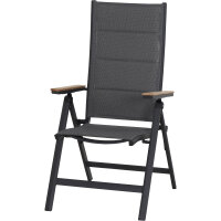 Tesoro Klappsessel Alu, Textil,Teak