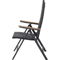 Tesoro Klappsessel Alu, Textil,Teak