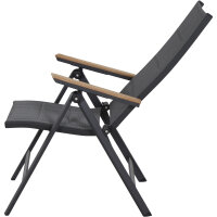 Tesoro Klappsessel Alu, Textil,Teak