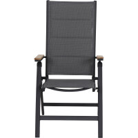 Tesoro Klappsessel Alu, Textil,Teak