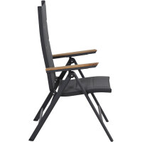 Tesoro Klappsessel Alu, Textil,Teak