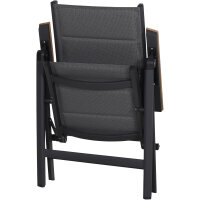 Tesoro Klappsessel Alu, Textil,Teak