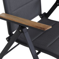 Tesoro Klappsessel Alu, Textil,Teak