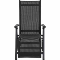 Tesoro Relax, matt anthrazit Alu,Textilbezug silber schwarz