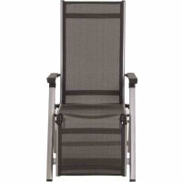 Tesoro Relax, silber Alu, Textilbezug grau