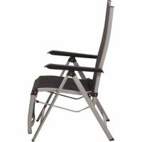 Tesoro Relax, silber Alu, Textilbezug grau