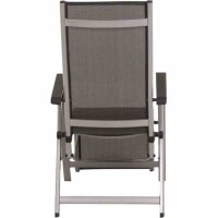 Tesoro Relax, silber Alu, Textilbezug grau