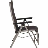 Tesoro Relax, silber Alu, Textilbezug grau