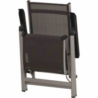 Tesoro Relax, silber Alu, Textilbezug grau