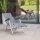 Tesoro Relax, silber Alu, Textilbezug grau
