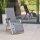 Tesoro Relax, silber Alu, Textilbezug grau