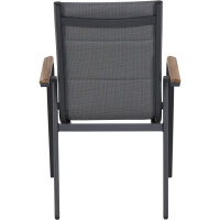 Tesoro Stapelsessel, Alu, Textil,Teak