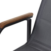 Tesoro Stapelsessel, Alu, Textil,Teak