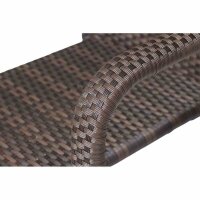 Minas Stapelsessel Gestell Aluminium, schwarz, Fläche Gardino®-Geflecht maron