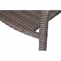 Minas Stapelsessel Gestell Aluminium, schwarz, Fläche Gardino®-Geflecht maron
