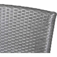Minas Stapelsessel Gestell Aluminium,schwarz, Fläche Gardino®-Geflecht titan