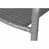 Minas Stapelsessel Gestell Aluminium,schwarz, Fläche Gardino®-Geflecht titan