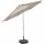 Push Pro Mittelstockschirm silber/natur Ø300cm Gestell Alu silber, Streben Stahl, Bezug 100% Polyester, 180g/m² natur, Lichtschutzfaktor UPF 50+