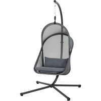 YOBAYA Hängesessel Calm Blue Stahl,Textilbezug