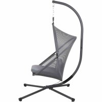 YOBAYA Hängesessel Calm Blue Stahl,Textilbezug