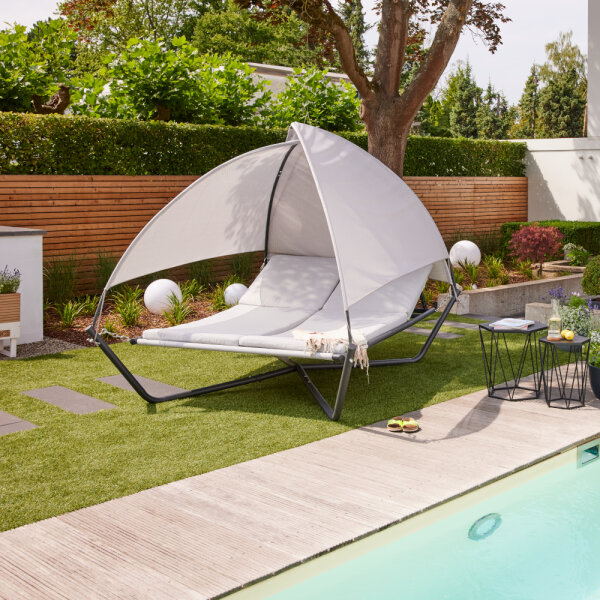 Ravello Daybed mit Sonnendach Stahlgestell,Textilbezüge