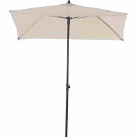 City Balkonschirm anthrazit/natur, 160cm x 100cm Gestell Stahl anthrazit, Bezug 100% Polyester, 160g/m² natur, Lichtschutzfaktor UPF 50+