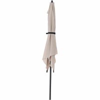 City Balkonschirm anthrazit/natur, 160cm x 100cm Gestell Stahl anthrazit, Bezug 100% Polyester, 160g/m² natur, Lichtschutzfaktor UPF 50+