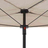 City Balkonschirm anthrazit/natur, 160cm x 100cm Gestell Stahl anthrazit, Bezug 100% Polyester, 160g/m² natur, Lichtschutzfaktor UPF 50+