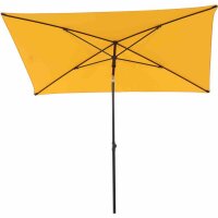 City Mittelstockschirm anthrazit/gelb 140cm x 210cm Gestell Stahl anthrazit, Bezug 100% Polyester, 160g/m² gelb, Lichtschutzfaktor UPF 50+