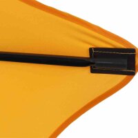 City Mittelstockschirm anthrazit/gelb 140cm x 210cm Gestell Stahl anthrazit, Bezug 100% Polyester, 160g/m² gelb, Lichtschutzfaktor UPF 50+