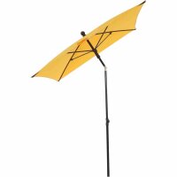 City Mittelstockschirm anthrazit/gelb 140cm x 210cm Gestell Stahl anthrazit, Bezug 100% Polyester, 160g/m² gelb, Lichtschutzfaktor UPF 50+